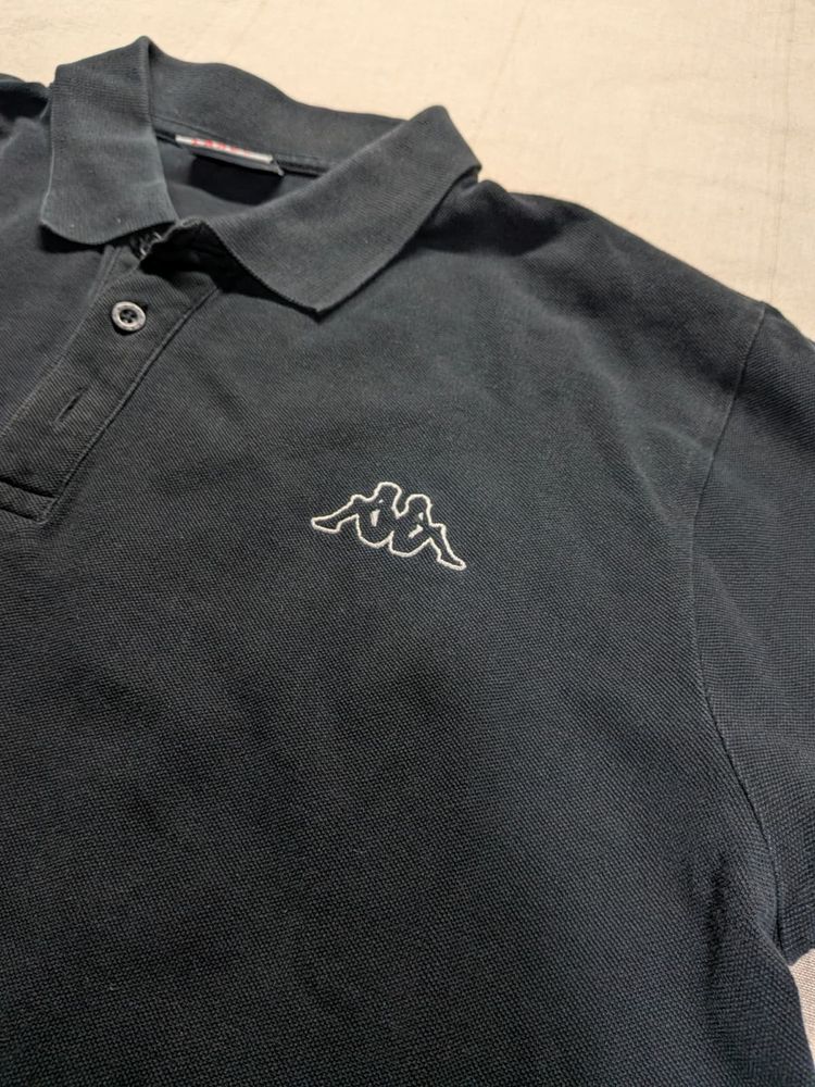 Kappa Black Polo Shirt Minimal Casual imagen 4